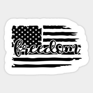 Freedom Flag Shirt Sticker